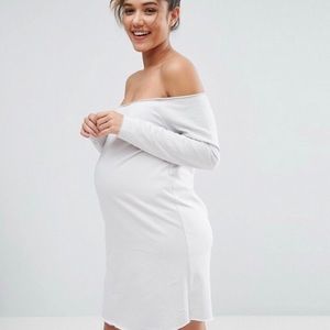 ASOS Maternity Off Shoulder Sweat Dress EUC
